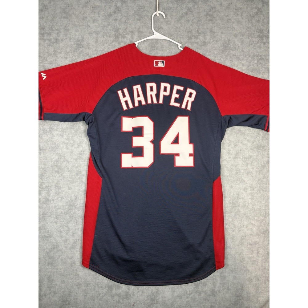 Bryce Harper #34 Washington Nationals Majestic Authentic Cool Base Jersey 48 XL